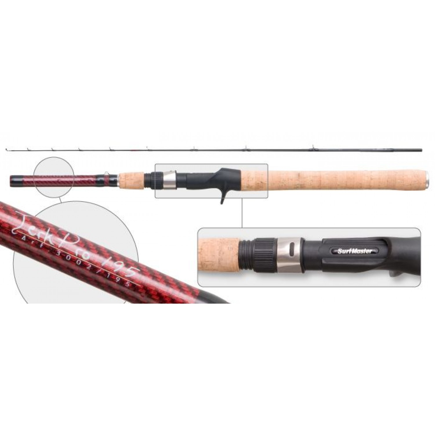 Покупка Спиннинг SURF MASTER Jerk Pro 1,95м. 60-120 гр. в Минске Беларуси